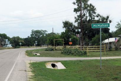 McMahan, Texas road sign