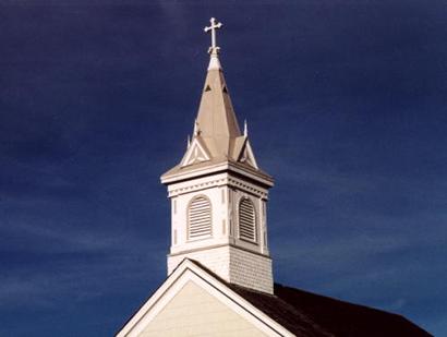 Meyersville Tx Old Rock Church Steeple