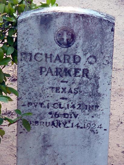 WWI marker, Oak Hill Cemetery, Texas