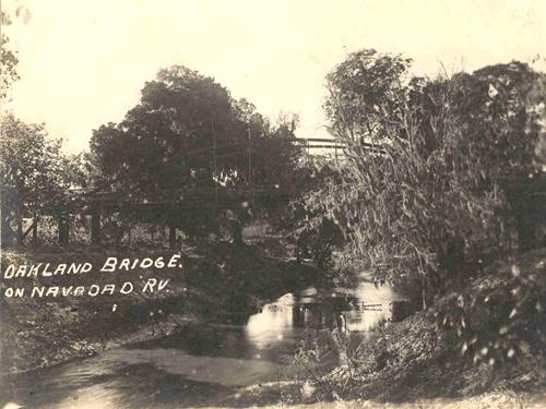 Oakland TX Colorado County Oakland Bridge Over Navidad River