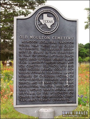 TX - Old Moulton Cemetery Historical Marker