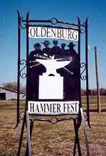 Oldenburg Hammer Fest metal sign