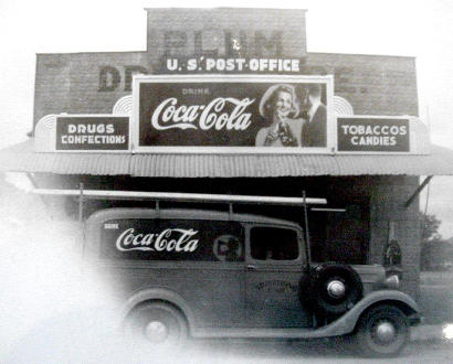 Coca Cola advertising car, and Plum  post office