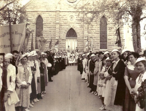 Rev. Vaclav Bily's First Mass in Praha, TX