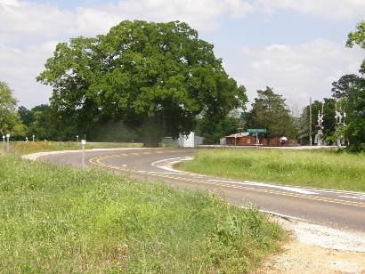 Rosanky TX Road Curve