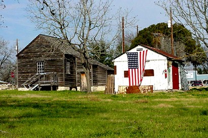 Round Top TX - Building with Flag