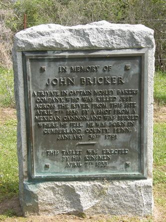 John Bricker memorial plaque, Stephen F. Austin State Park
