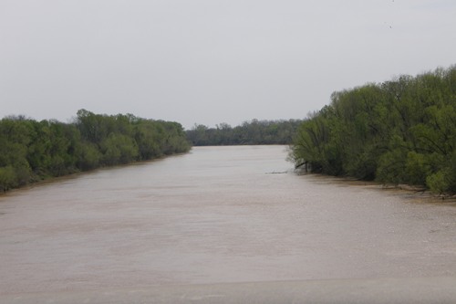 Brazos river  view from bridge near  Stephen F. Austin State Park