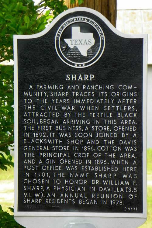 Sharp Tx - Historical Marker