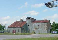 Old cotton gin as feed store