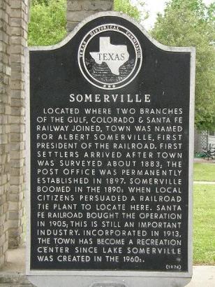 Somerville TX Historical Marker