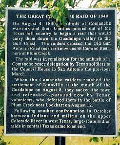 The Great Comanche Raid Historical Marker