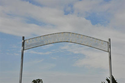 TX - Waldeck Cemetery sign