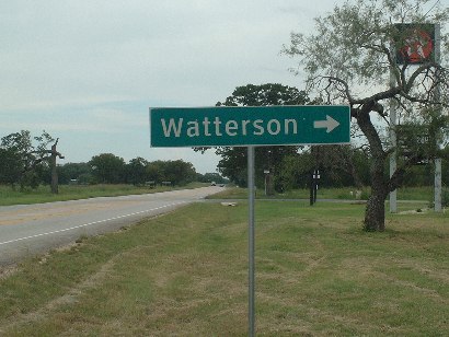 Bastrop County TX Watterson  road sign