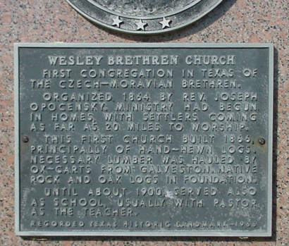 TX - Wesley Brethren Church Historical Marker