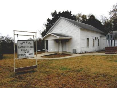 Wheelock Tx New Hope Baptist Church