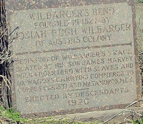 Josiah Pugh Wilbarger marker