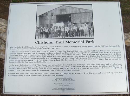 Yoakum TX Chisholm Trail Memorial Park