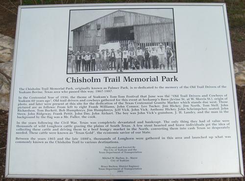 Yoakum TX Chisholm Trail Memorial Park