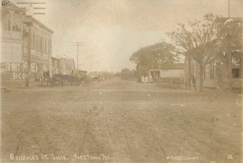  Yorktown  Texas Gonzales  Street old photo