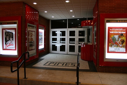 Lufkin TX - Pines Theater Entrance Restored Night view