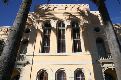 Eagle Pass TX - Maverick County Courthouse Looking Up