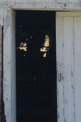 La Lomita Chapel door looking in, La Lomita Texas