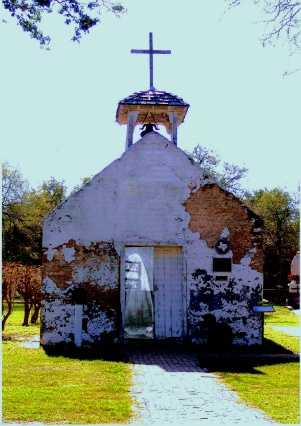 La Lomita Chapel showing ghost, La Lomita Texas