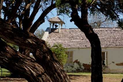 La Lomita Chapel and  trees, La Lomita Texas
