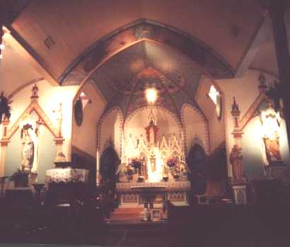 St. Mary's Catholic Church interior, Plantersville, Texas