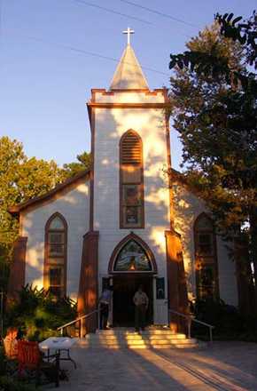 St. Mary's Catholic Church, painted church, Plantersville, Texas