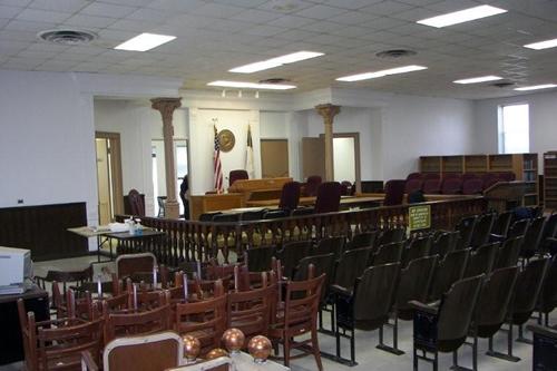 Bandera County Courthouse courtroom, Texas