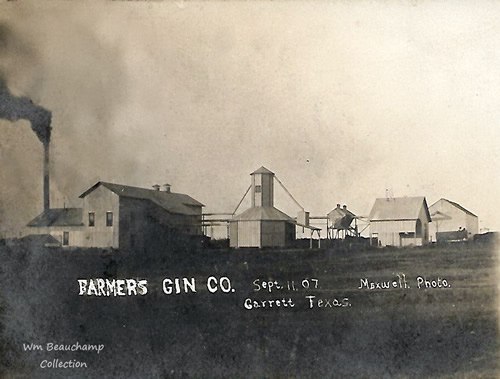 Garrett TX - Farmers Gin Co. Sept. 11, 1907