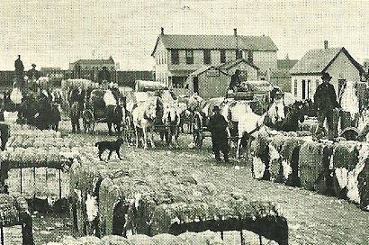 Quanah TX Cotton Yard pstmrk 1908