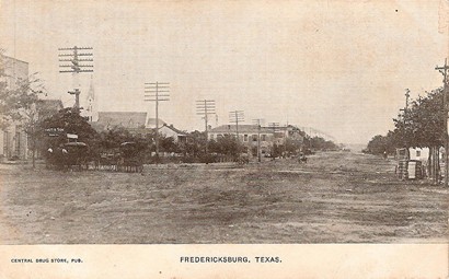 Fredericksburg TX Cotton Scene, ca 1910