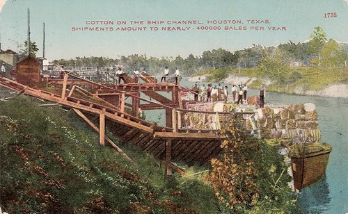 Cotton on the ship channel, Houston, Texas