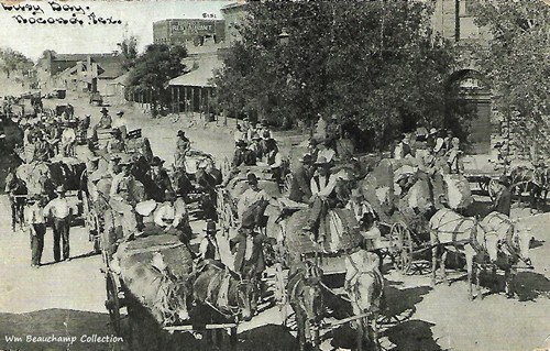 Nocona TX Street Scene with Cotton