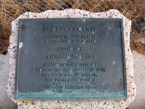  Andrews County  TX  1936 Centennial Marker