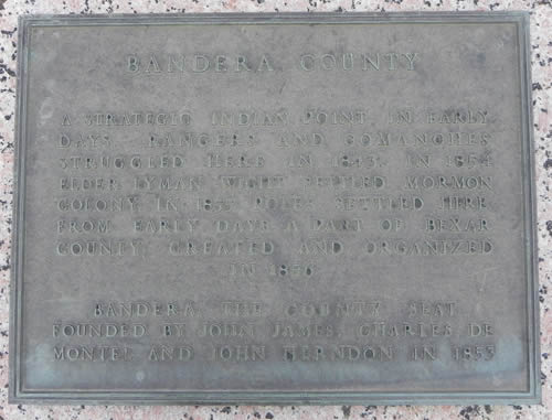 TX - Bandera County centennial marker