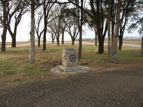 Collingsworth County TX pink granite  Texas Centennial marker