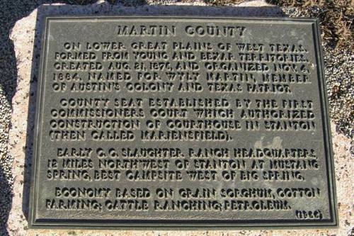 TX - Martin County Centennial Marker 