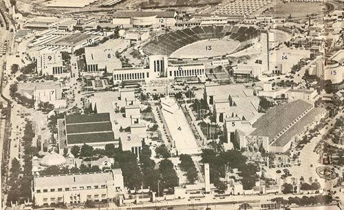1936 Texas  Centennial  Exposition  in Dallas aerial photo left enlarged
