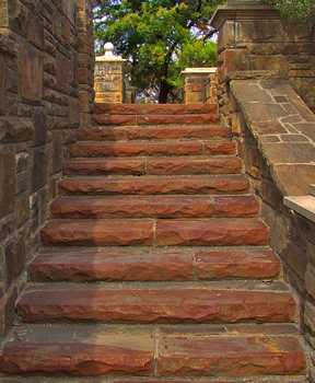 Dallas Texas room with a view stone steps