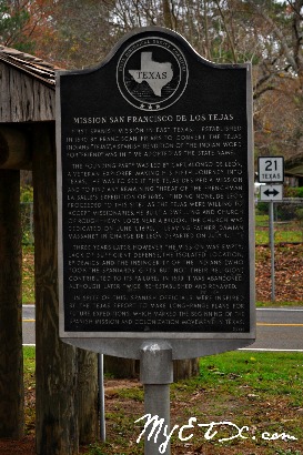 MIssion San Francisco de los Tejas  Historical Marker