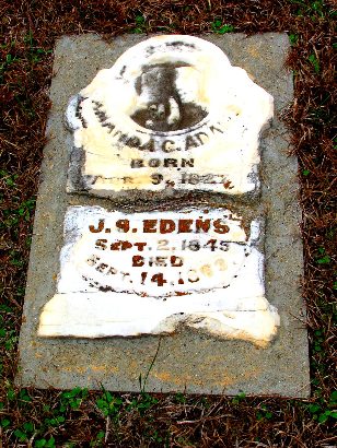 Augusta Cemetery, Texas - J.S. Edens Tombstone