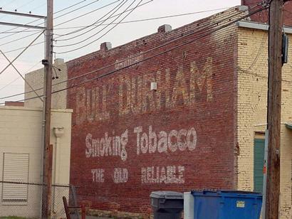 Bull Durham Tobacco ghost sign ,  Oklahoma , Ardmore