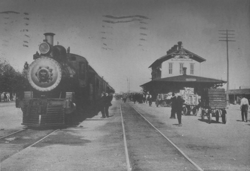 Ennis, Texas first depot 1911 photo