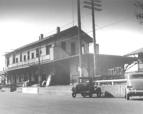 Ennis, Texas first depot 1911 photo