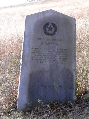 Alabama, Texas 1936 Centennial Marker