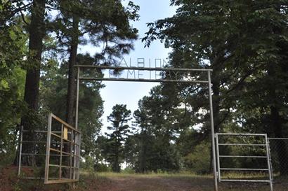 TX = Albion cemetery gate